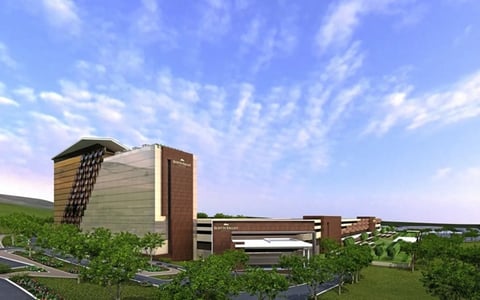 Artist rendering of the proposed Scotts Valley Band casino resort in Vallejo California