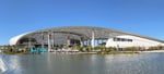 SoFi Stadium in Inglewood Los Angeles California exterior view 2023