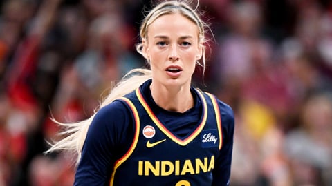 Sophie Cunningham Indiana Fever guard during WNBA game against Seattle Storm
