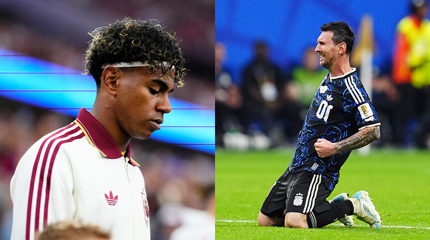 Spain and Argentina players preparing for the 2026 FIFA World Cup Final at MetLife Stadium in New Jersey