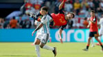 Ferran Torres celebrates Spain's 2026 World Cup Final victory over Argentina at MetLife Stadium