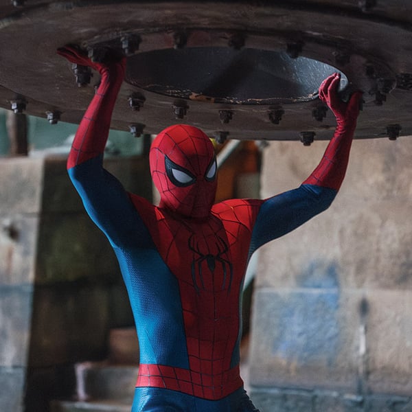 Tom Holland as Peter Parker in Spider-Man Brand New Day wearing the Spider-Man suit