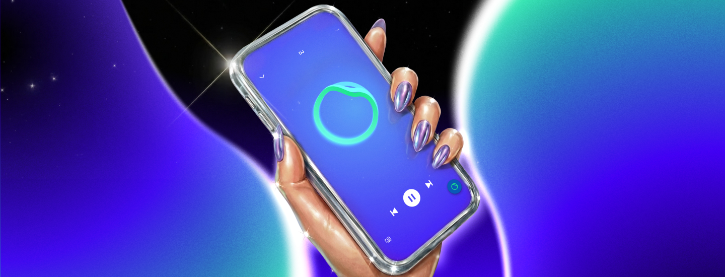 Spotify's AI DJ interface showing personalized music recommendations on a mobile device