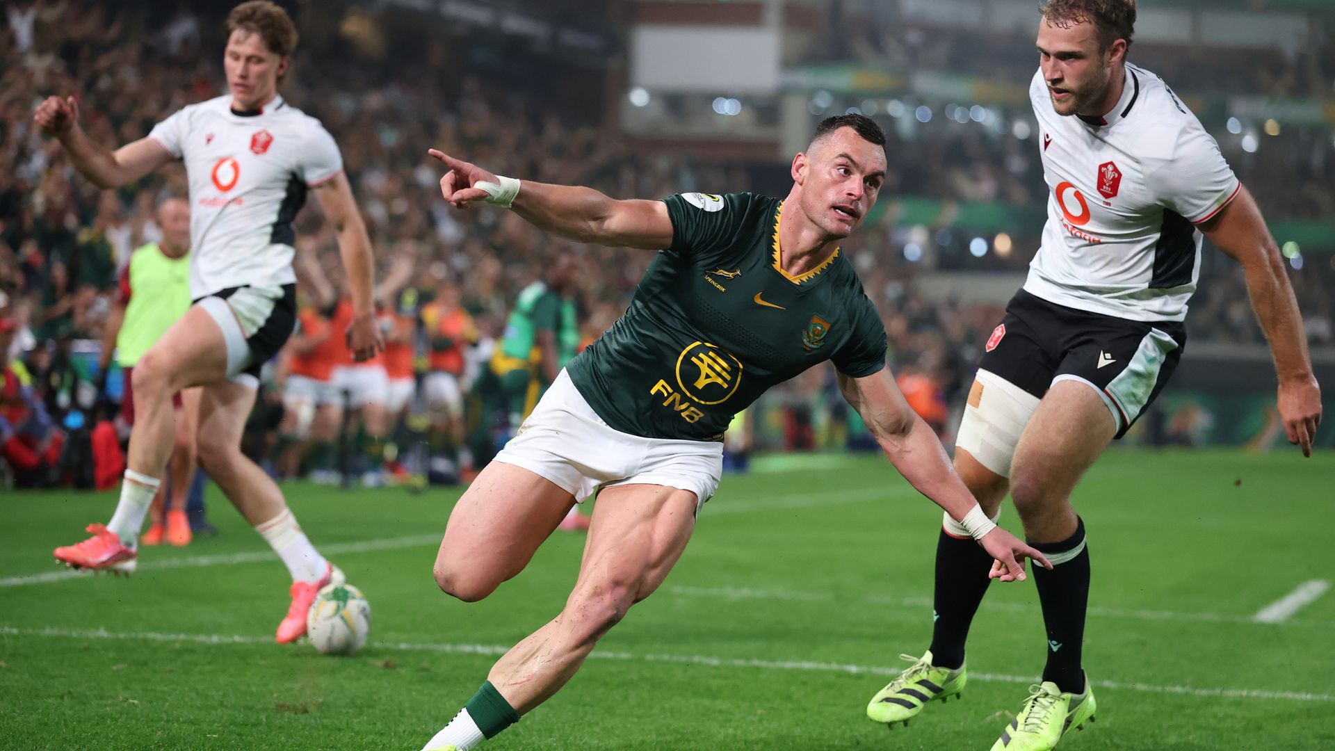 Jesse Kriel in action for South Africa during the Nations Championship