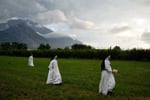 Nuns arrive at Econe seminary Switzerland for SSPX bishop consecration ceremony July 1 2026