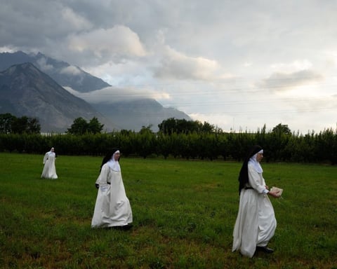 Nuns arrive at Econe seminary Switzerland for SSPX bishop consecration ceremony July 1 2026