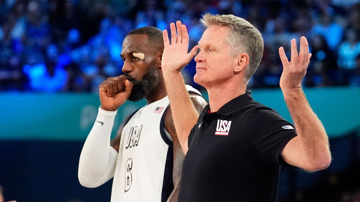 Warriors head coach Steve Kerr discussing the team's offseason moves and LeBron James pursuit in 2026