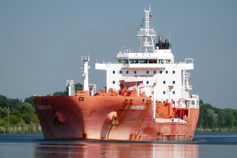 Norwegian chemical tanker Stolt Magnesium on fire following projectile strike off Oman