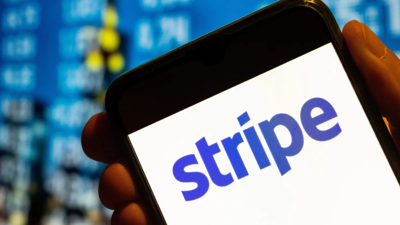 Stripe logo as company joins Advent International in $53 billion bid to acquire PayPal
