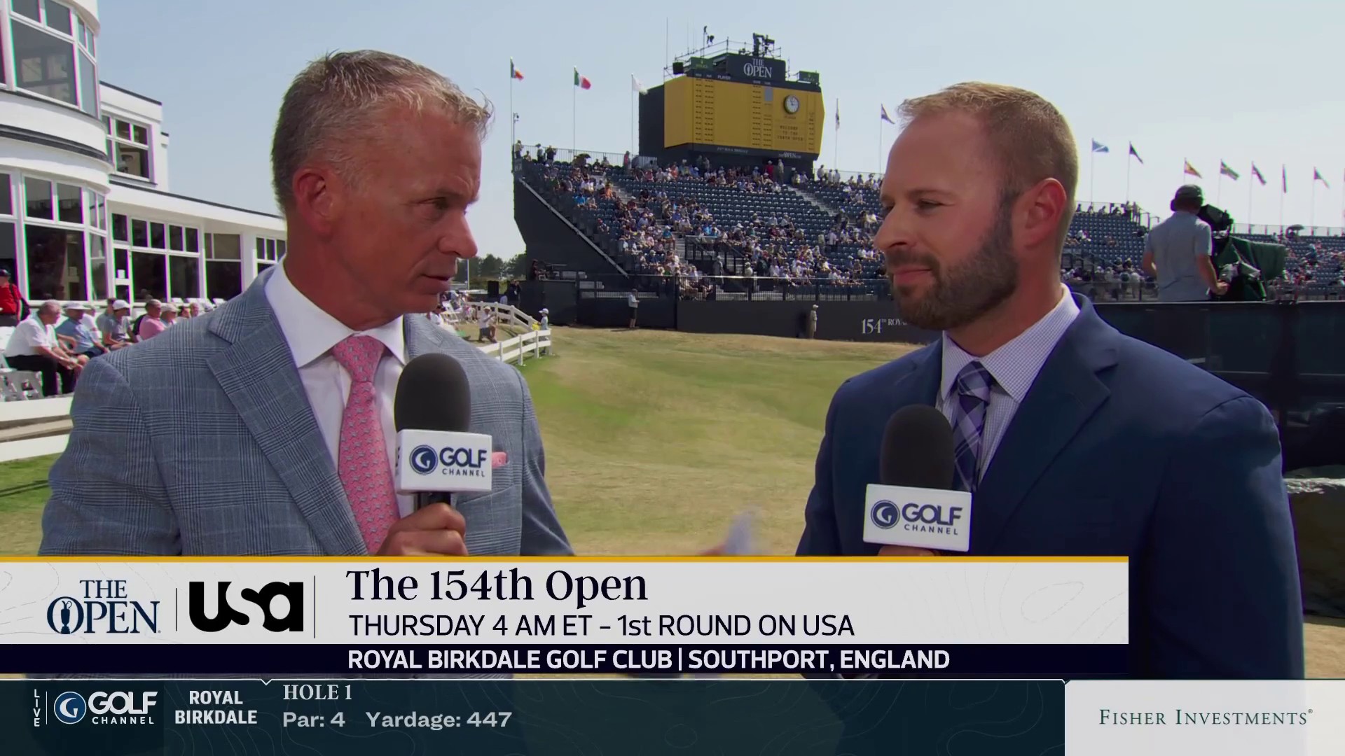 Jackson Suber celebrates his round 1 lead at The Open Championship 2026 at Royal Birkdale