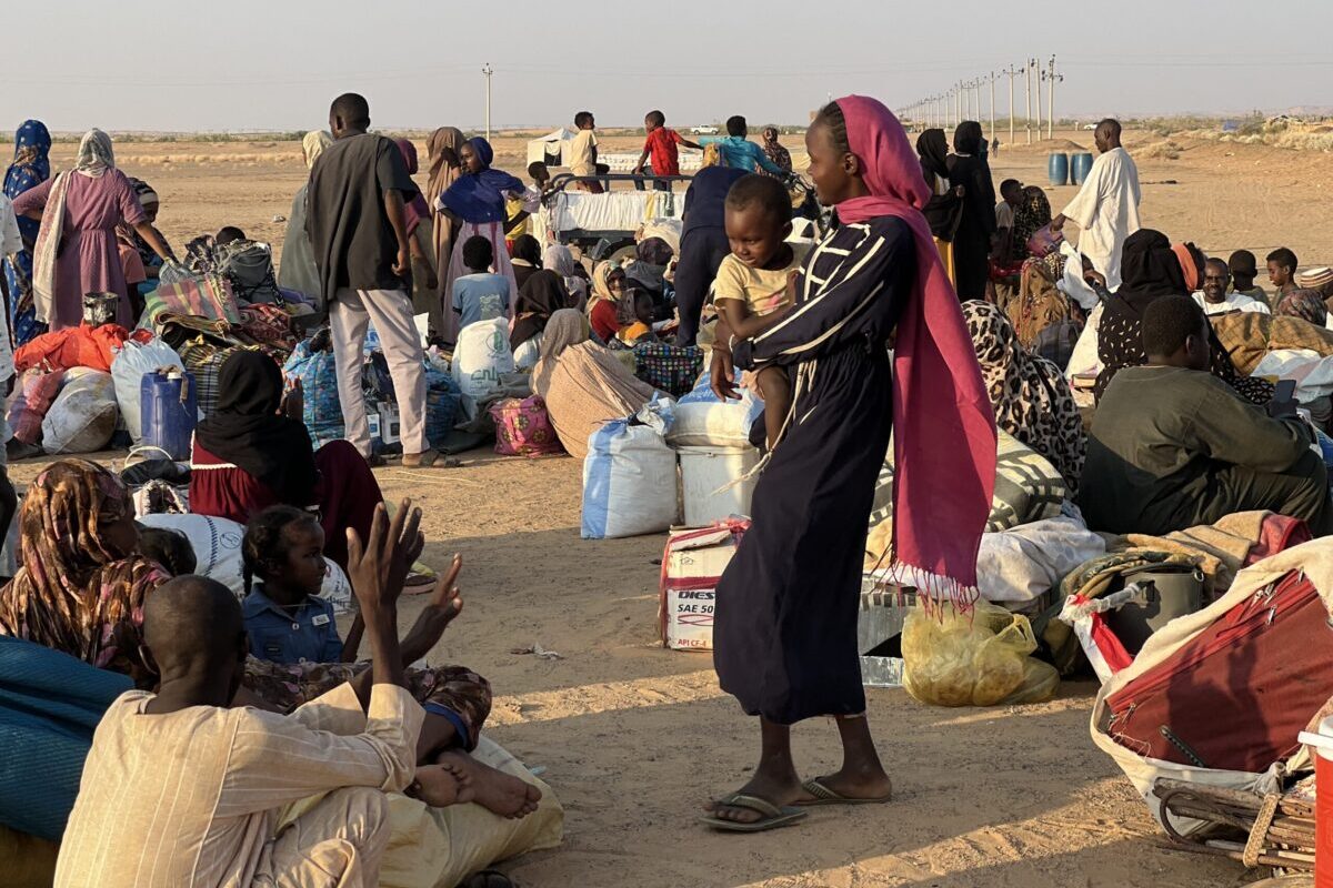 Sudanese civilians displaced from the Sudan conflict, relocated to El-Afadh camp