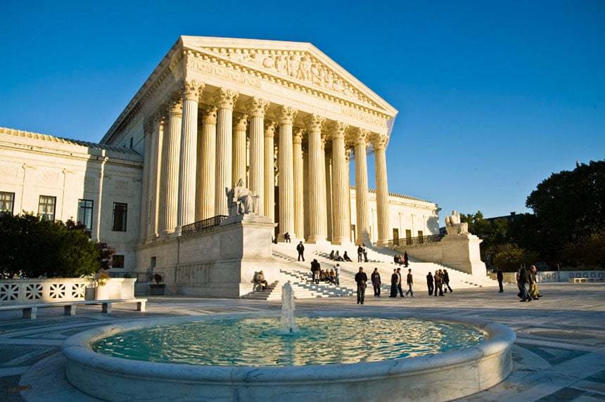 US Supreme Court building exterior and plaza in Washington DC