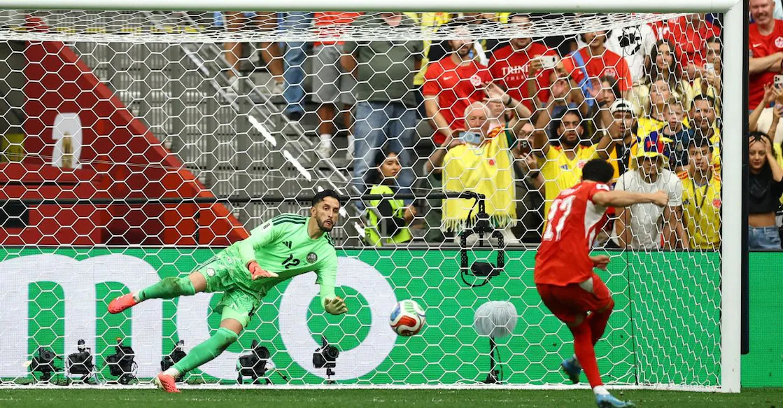 Switzerland players celebrate World Cup 2026 quarterfinal qualification after Colombia penalty shootout win