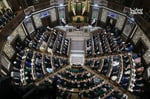Members of Syria's new People's Assembly attend the inaugural session in Damascus on July 12, 2026