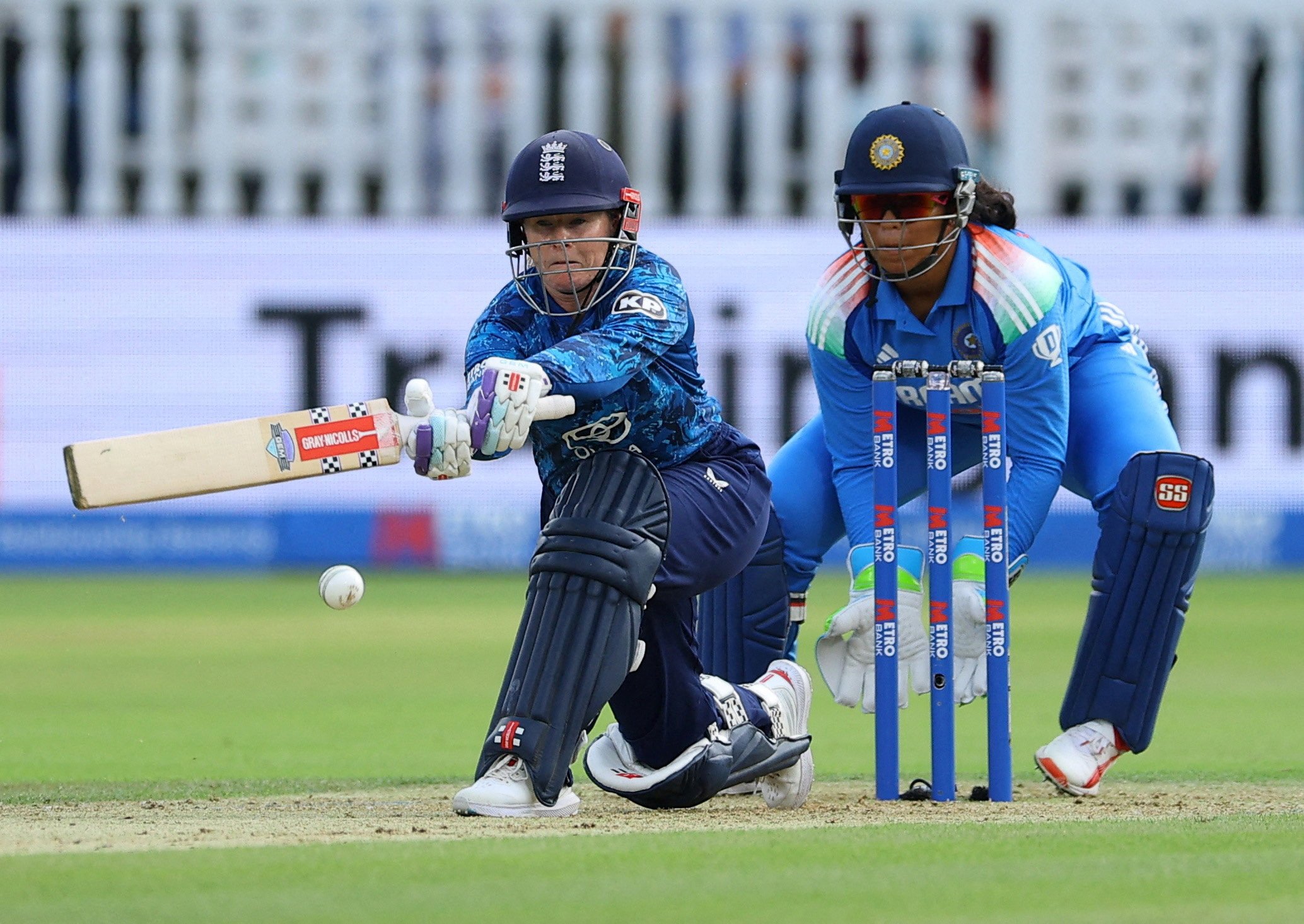 Tammy Beaumont batting at Lord's Cricket Ground ahead of her retirement in the historic first women's Test at the venue
