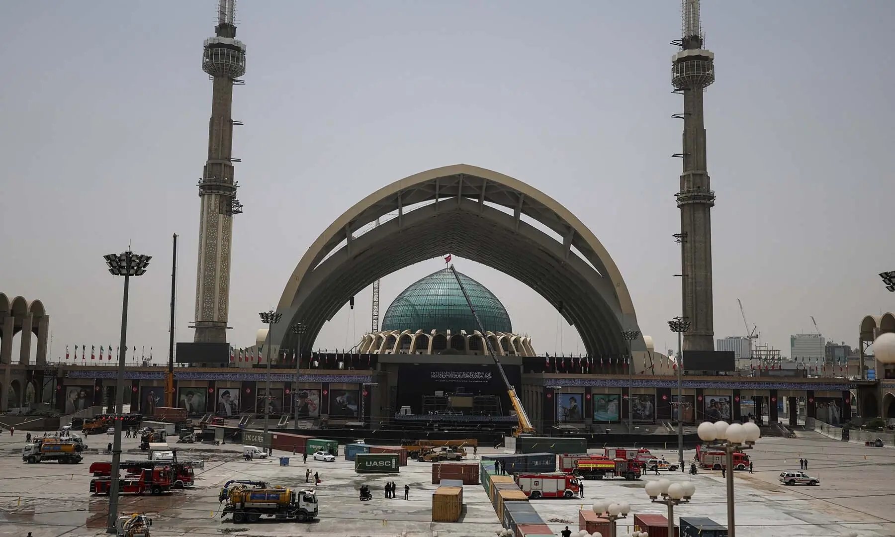 Tehran Grand Mosalla funeral preparations Khamenei July 2026 Reuters