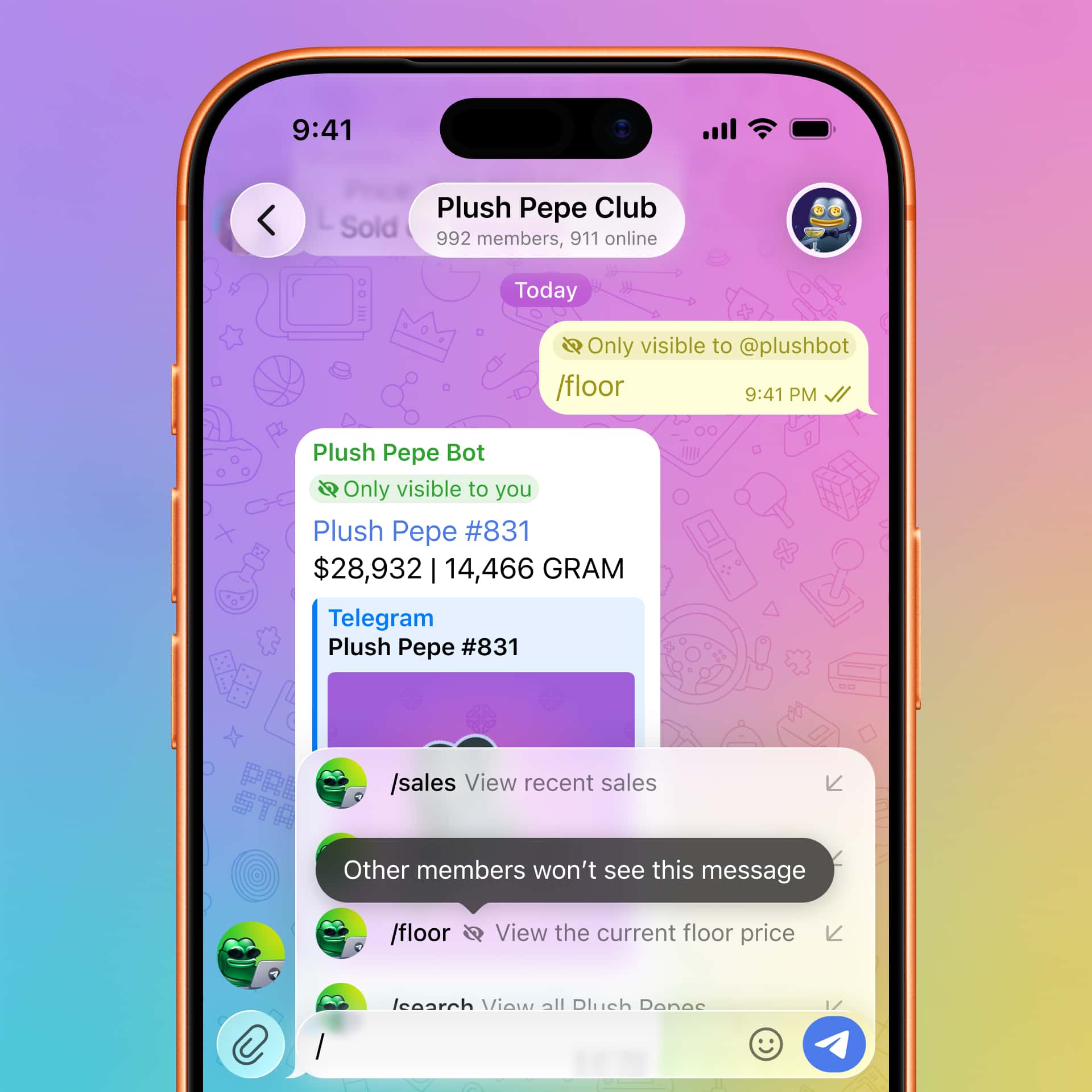 Telegram messaging app interface, whose founder Pavel Durov faces terrorism facilitation charges in Russia