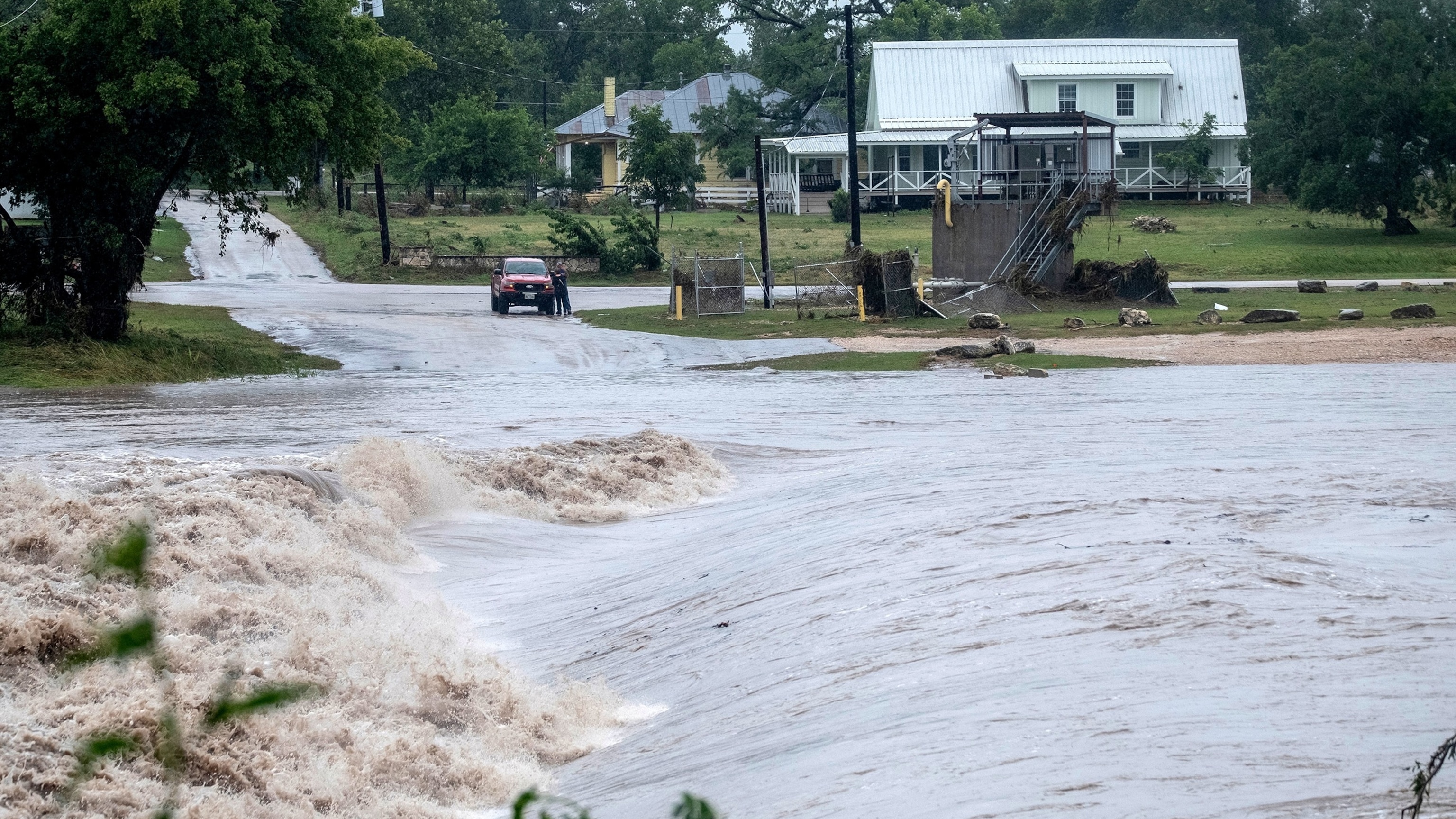 Flooding along the Guadalupe River in Texas Hill Country in July 2026