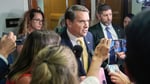 Acting Attorney General Todd Blanche speaks to reporters after meeting with Epstein survivors at the Justice Department