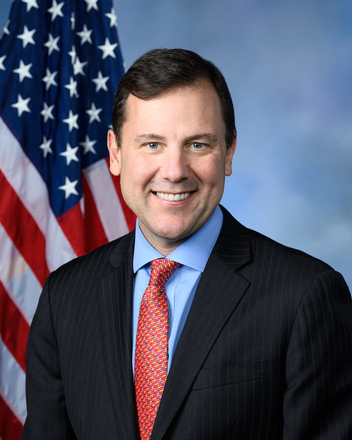 Official portrait of Rep. Tom Kean Jr., who disclosed a depression diagnosis after missing 140 House votes