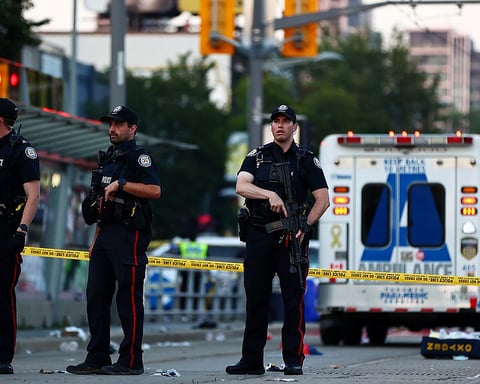 Police at TD Salsa on St. Clair festival shooting scene Toronto July 2026