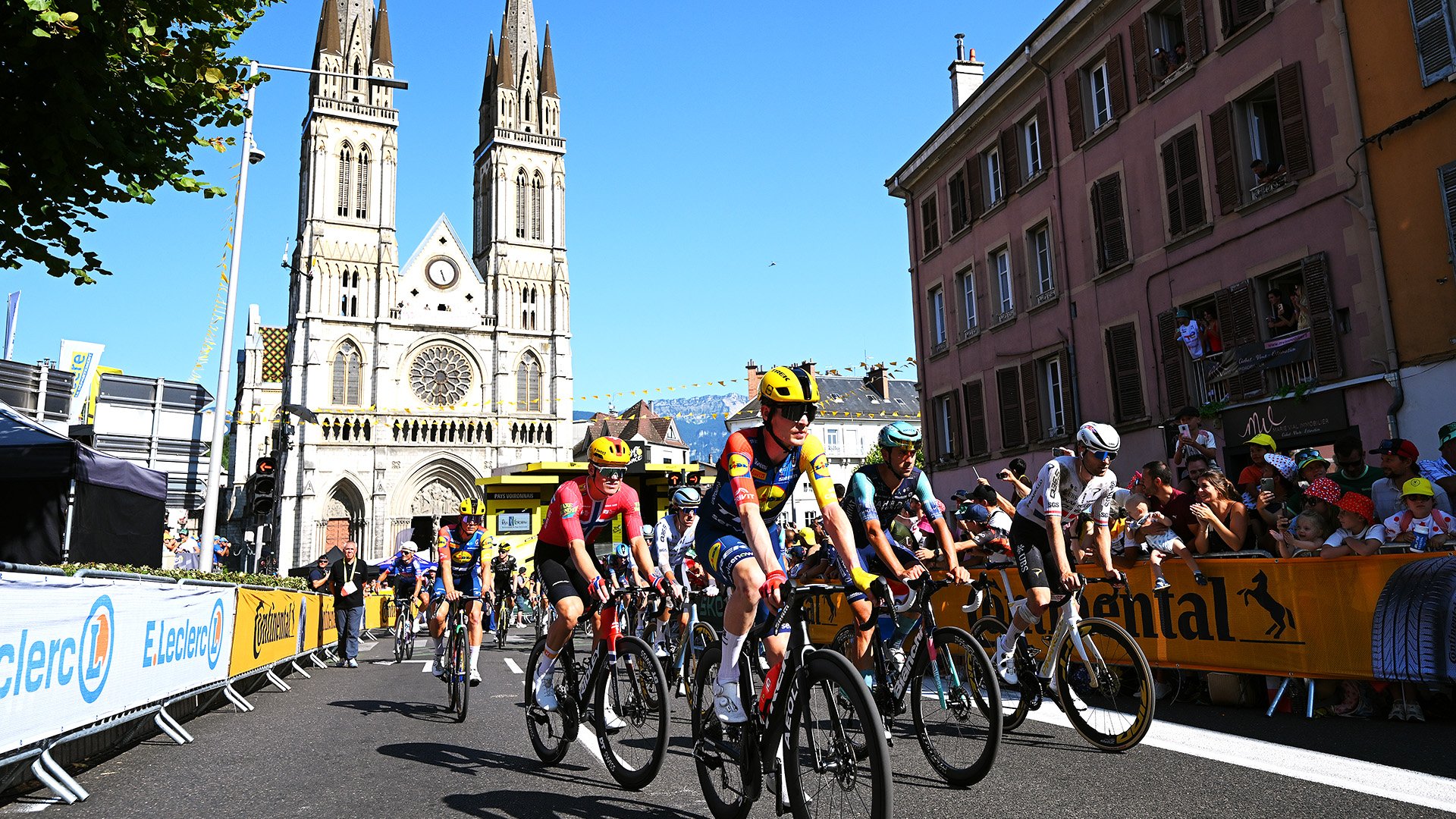 Jasper Philipsen wins the Stage 17 sprint finish at the 2026 Tour de France from Chambery to Voiron