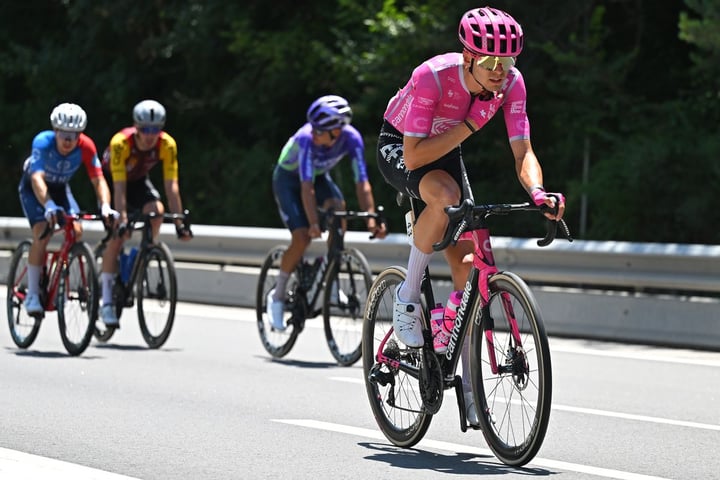 Cyclists racing on Stage 3 of the Tour de France 2026 toward Les Angles summit finish