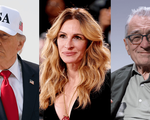 Donald Trump with Julia Roberts and Robert De Niro targeted in Trump AI deepfake video 2026