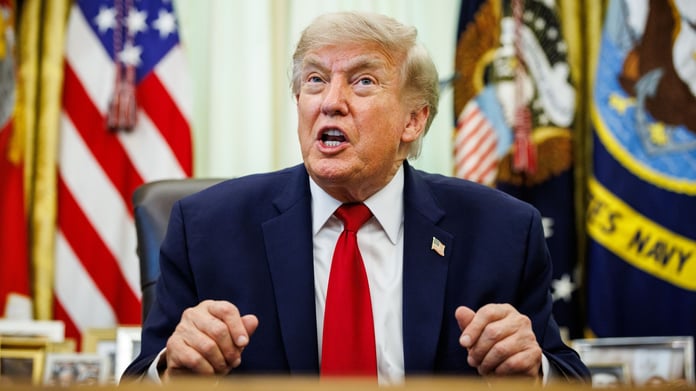 President Donald Trump one day before the Supreme Court upheld birthright citizenship in a 6-3 ruling