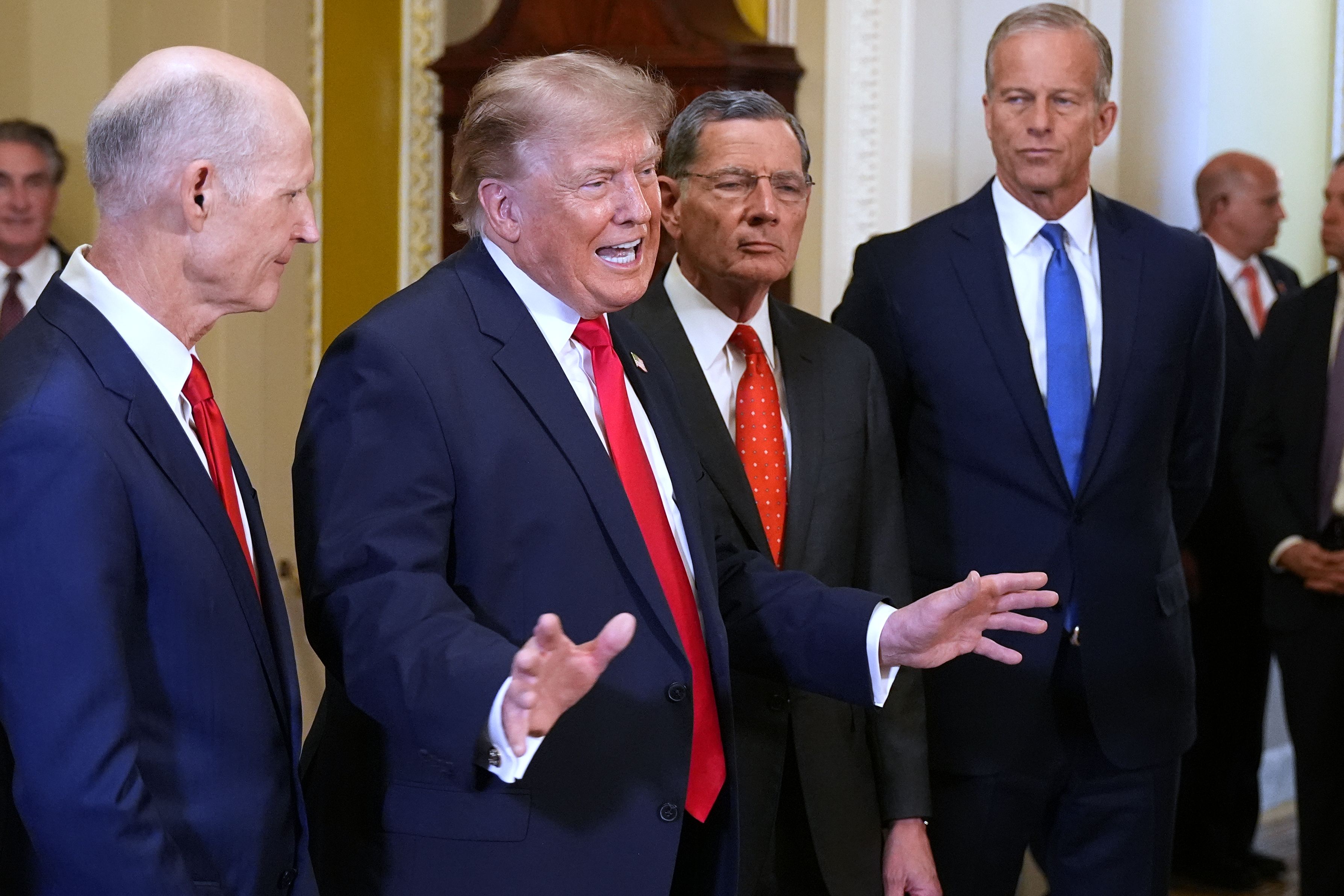 Donald Trump addressing a joint session of Congress on the SAVE Act voter ID bill