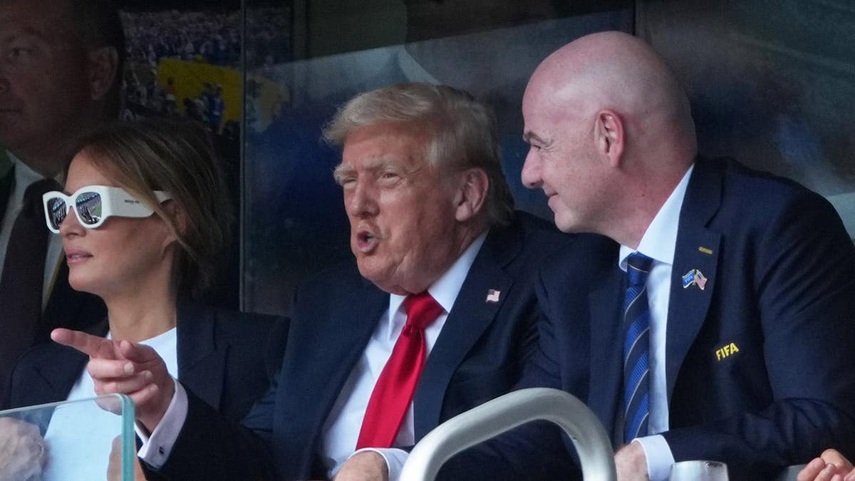 Donald Trump and FIFA President Gianni Infantino at World Cup 2026 press conference