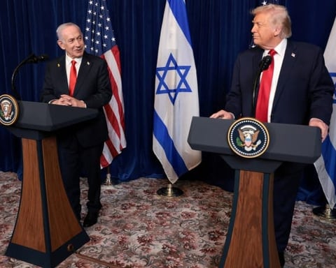 Donald Trump and Benjamin Netanyahu at a meeting, July 2026