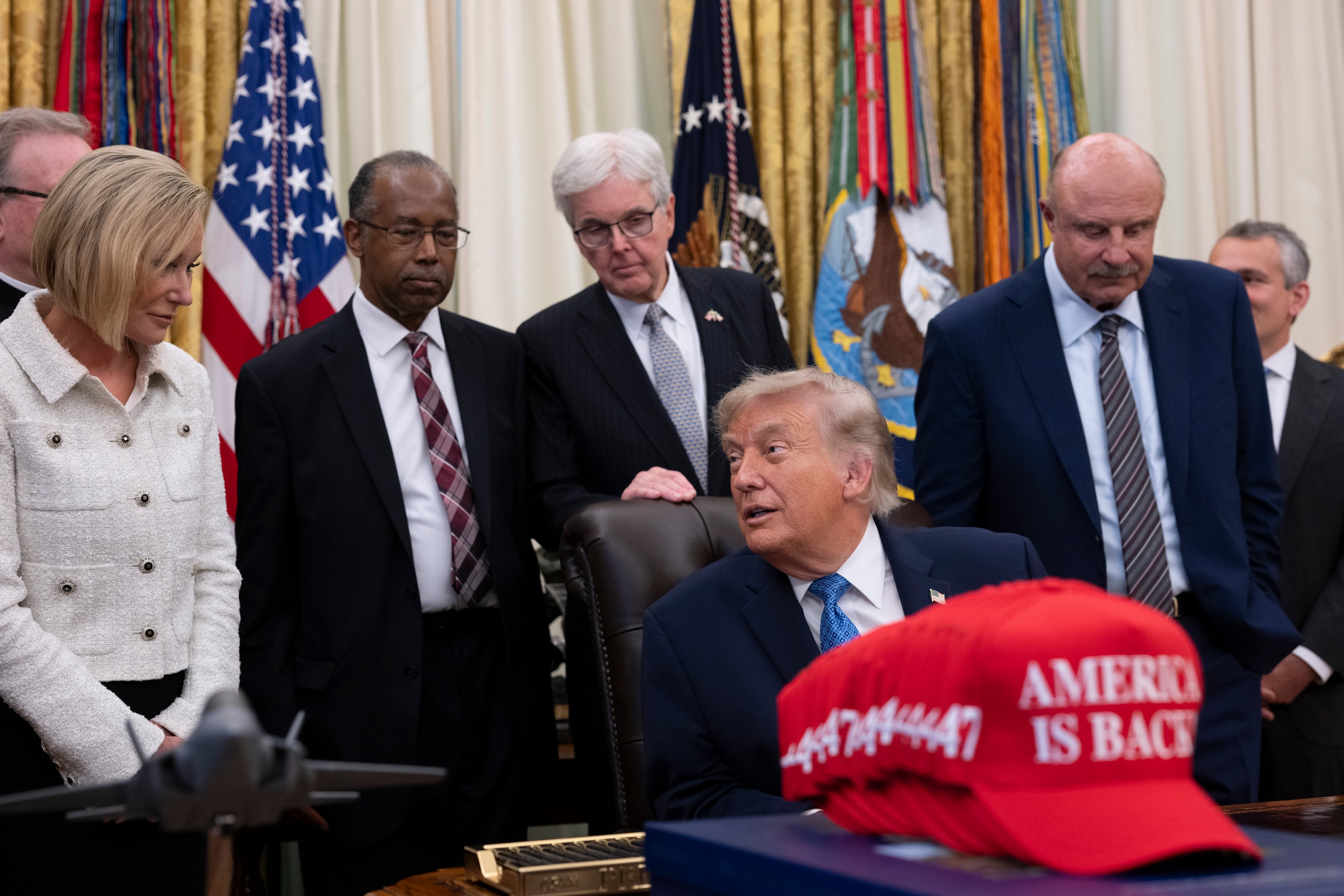 President Trump speaks to the press in the Oval Office, where he gave a July 2 CNBC interview citing India's GDP growth to criticize the Federal Reserve