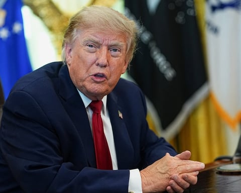 President Donald Trump speaks in the Oval Office at the White House in Washington, June 29, 2026