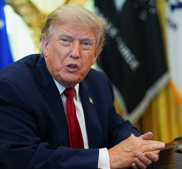 President Donald Trump speaks in the Oval Office at the White House in Washington, June 29, 2026