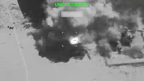 US military aircraft in flight as Trump threatens to bomb Iran's Pickaxe Mountain nuclear facility