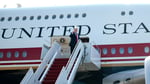President Donald Trump boards the Qatar-gifted Boeing 747-8 Air Force One for its inaugural presidential flight in July 2026