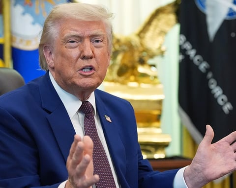 President Donald Trump speaking as 21st Century ROAD to Housing Act becomes law without his signature