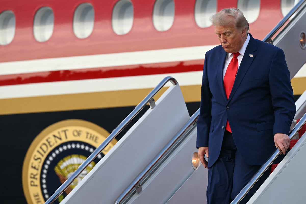 US President Donald Trump at Joint Base Andrews, July 2026