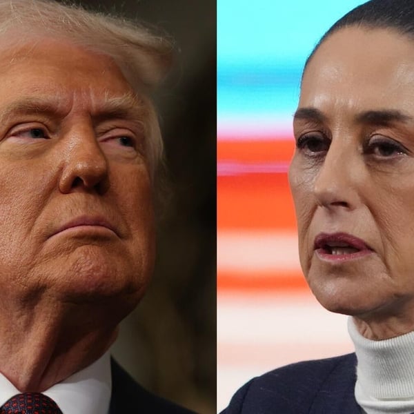 President Trump and Mexican President Claudia Sheinbaum during diplomatic discussions