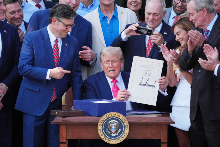 President Trump signs the One Big Beautiful Bill Act at the White House on July 4, creating Trump Accounts for newborns
