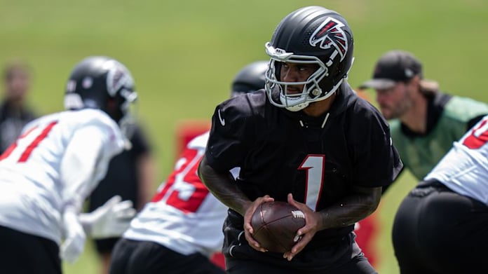 Tua Tagovailoa at Atlanta Falcons training camp on Day 1, July 29 2026