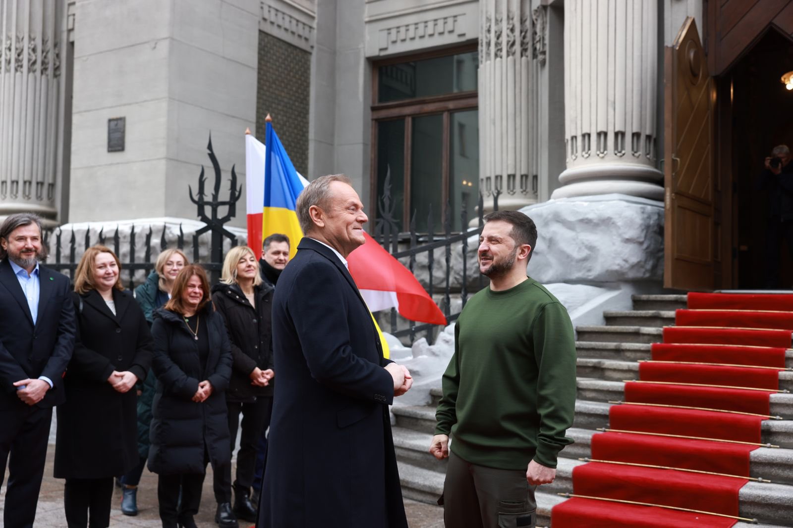 Polish Prime Minister Donald Tusk meets Ukrainian President Volodymyr Zelenskyy