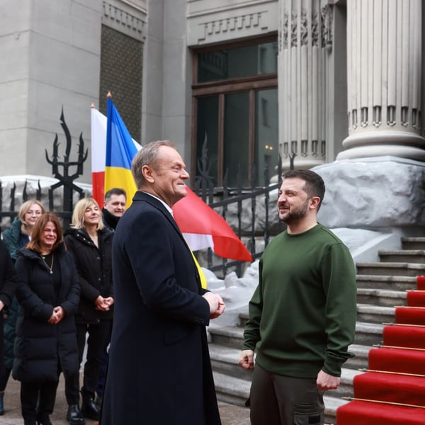 Polish Prime Minister Donald Tusk meets Ukrainian President Volodymyr Zelenskyy