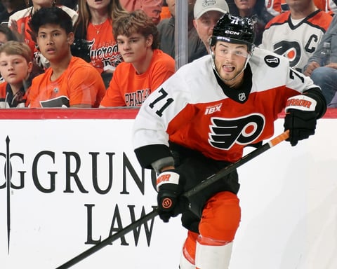 Tyson Foerster, who signed an eight-year contract extension with the Philadelphia Flyers
