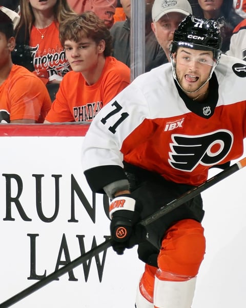 Tyson Foerster, who signed an eight-year contract extension with the Philadelphia Flyers