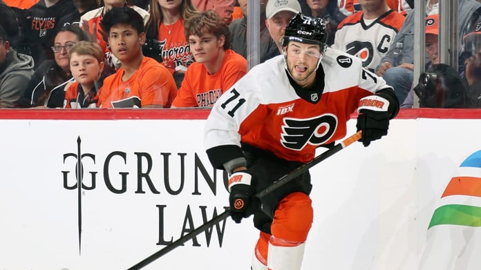 Tyson Foerster, who signed an eight-year contract extension with the Philadelphia Flyers