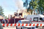 Debris and damage in the Moscow region after a large-scale Ukrainian drone attack targeting a satellite communications center in Dubna