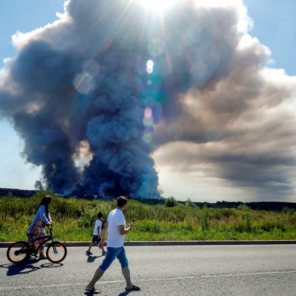 Damage from Ukrainian drone strike on Wildberries warehouse in Russia July 2026