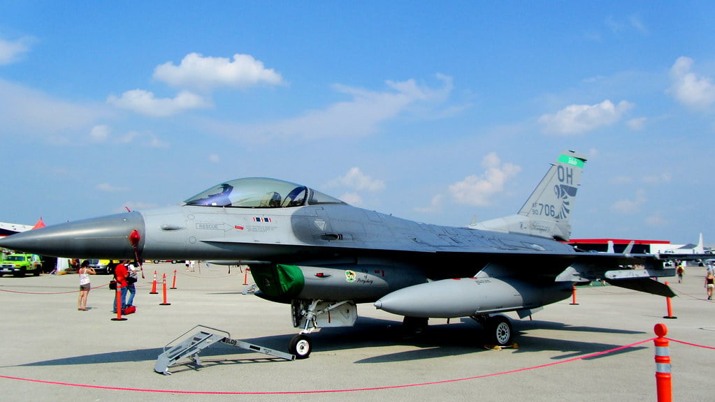 F-16 Fighting Falcon fighter jet Ukraine air defense operations 2026